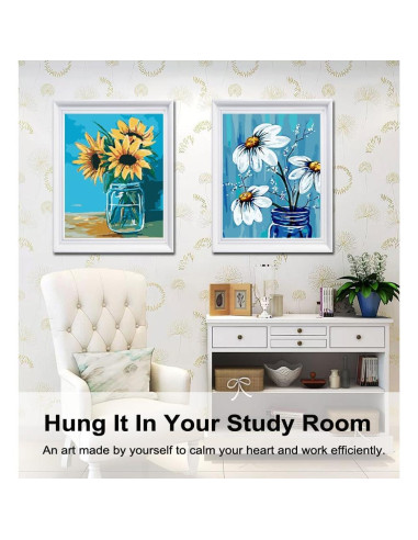 Kit de Pintura por Números BAISITE DIY Floral 40.64x30.48 cm