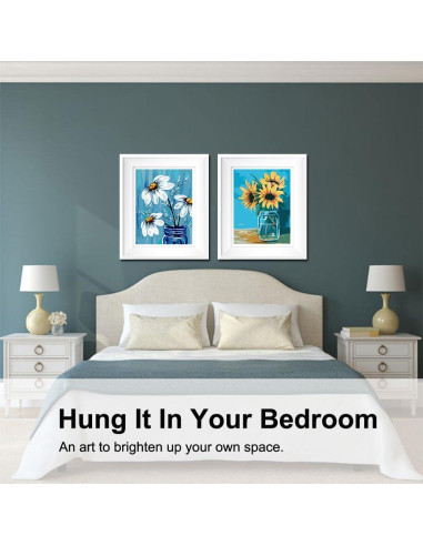 Kit de Pintura por Números BAISITE DIY Floral 40.64x30.48 cm