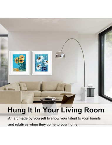 Kit de Pintura por Números BAISITE DIY Floral 40.64x30.48 cm