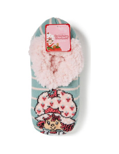 Calcetines de Felpa de Peluche Fresa para Mujeres 9-11 Verde Pastel 2