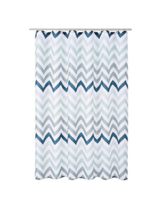 Cortina de Ducha Amazon Basics 182.88x182.88 cm Azul Chevron