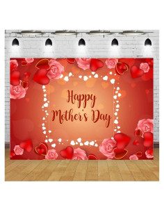 Fondo de Fotografía Vinilo Feliz Día de la Madre 210x150cm