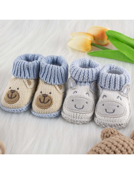 Botines para Bebés Hechos a Mano de Algodón 0-6 Meses