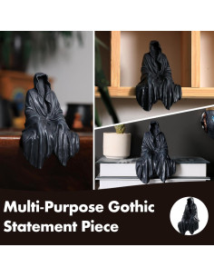 Estatua Gótica Grim Reaper 15 cm - Decoración de Resina 2
