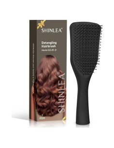 Cepillo Desenredante SHINLEA Negro para Cabello Húmedo y Seco