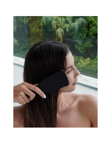 Cepillo Desenredante SHINLEA Negro para Cabello Húmedo y Seco