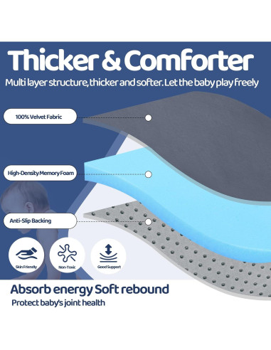 Alfombra de Juego Plegable HOMBYS 150x180 cm Espuma Viscoelástica