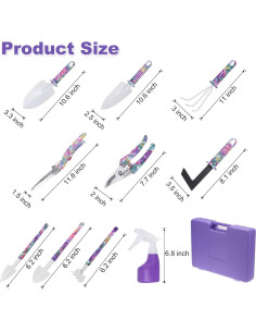 Juego de Herramientas de Jardinería HARFINGTON 10 Piezas Plástico 2