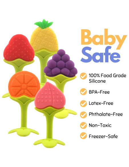 Set de Juguetes de Dentición Nearbyme para Bebés - 5 Piezas Set de Juguetes de Dentición Nearbyme para Bebés - 5 Piezas
