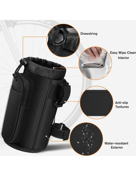 Soporte para Taza FINPAC GCAB Universal para Bicicleta - Negro