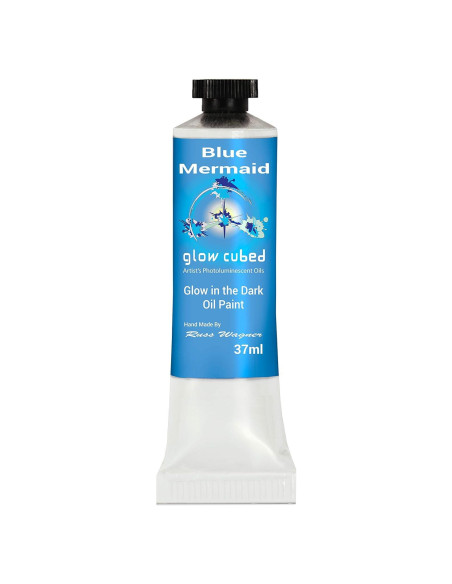 Pintura al Óleo Profesional Glow Cubed Sirena Azul 37ml Fosforescente