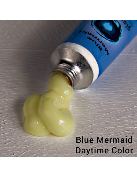 Pintura al Óleo Profesional Glow Cubed Sirena Azul 37ml Fosforescente