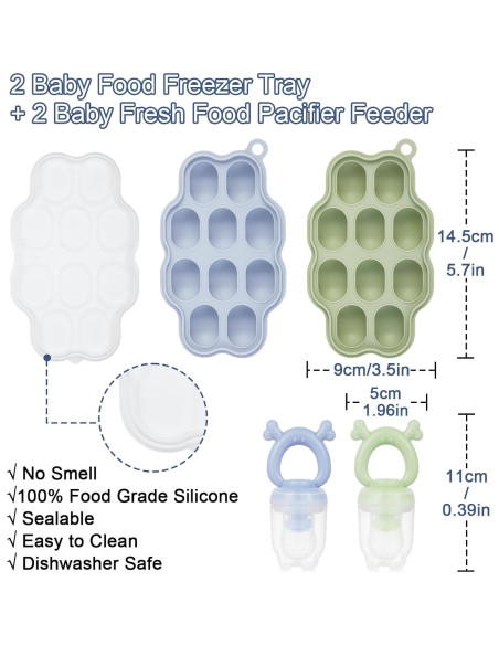 Moldes de Popsicle de Leche Materna KingKam - 2 Piezas