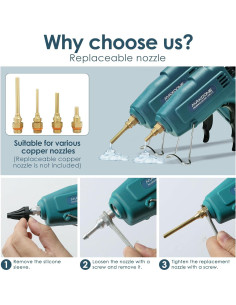 Pistola de Pegamento Caliente 100W MAXDONE Tamaño Completo 2