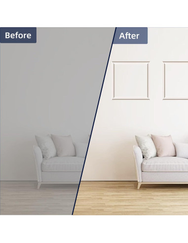 Kit de Moldura de Pared Autoadhesiva Kingump 3D 12 Piezas