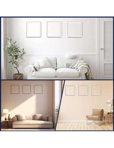 Kit de Moldura de Pared Autoadhesiva Kingump 3D 12 Piezas