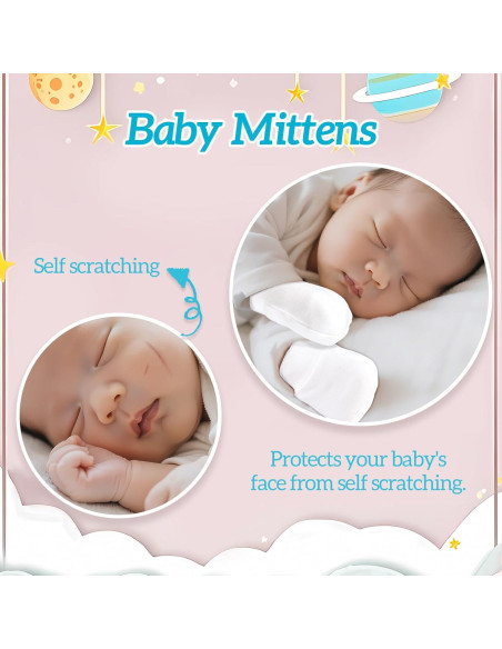 Mitones para Bebés Sin Rasguños Azul 16 Piezas 0-6 Meses