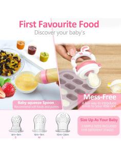 Chupete de Alimentación WAJIAYON para Bebés - 6 Piezas Rosa 2