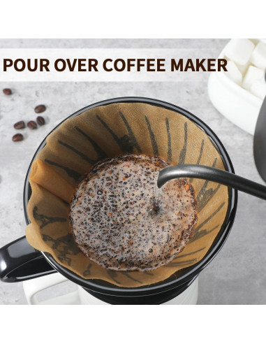 Vertedor de Café Cerámica Mongdio MD-TCLB Negro 320g