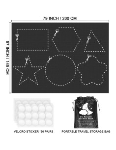 Cortinas Blackout 200x145cm BCJJ - Bloqueo de Luz Negro 2