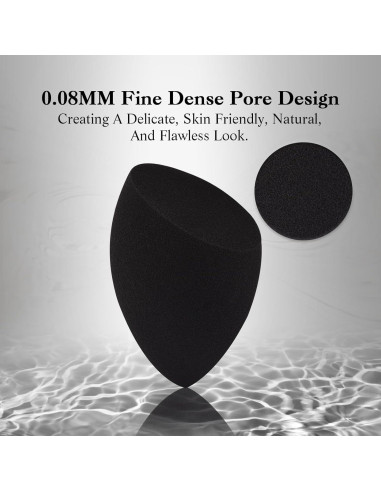 Juego de Esponjas de Maquillaje Banidy con Soporte Negro