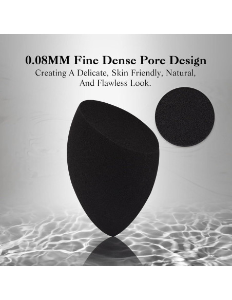 Juego de Esponjas de Maquillaje Banidy con Soporte Negro