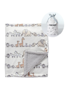 CREVENT Manta Minky para Bebés 75x100 cm Animal Suave