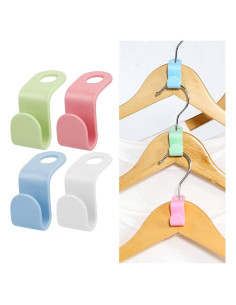 60 Ganchos Conectores para Perchas Booge - Ahorra Espacio