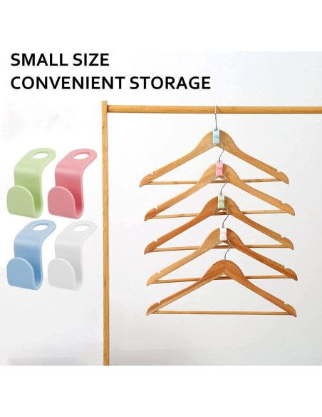 60 Ganchos Conectores para Perchas Booge - Ahorra Espacio