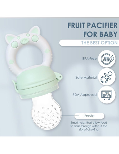 Chupete de Alimentación de Frutas Bluet B - Silicona BPA Free - 2 Unidades