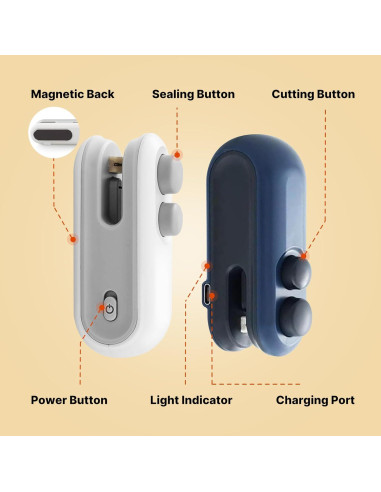 Sello de Bolsas Mini MEPOWER 2 en 1 Cortador y Calor