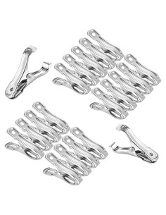 20 Clips de Jardinería Samhopo de Acero Inoxidable 5.08 cm