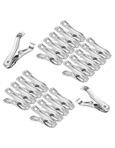 20 Clips de Jardinería Samhopo de Acero Inoxidable 5.08 cm