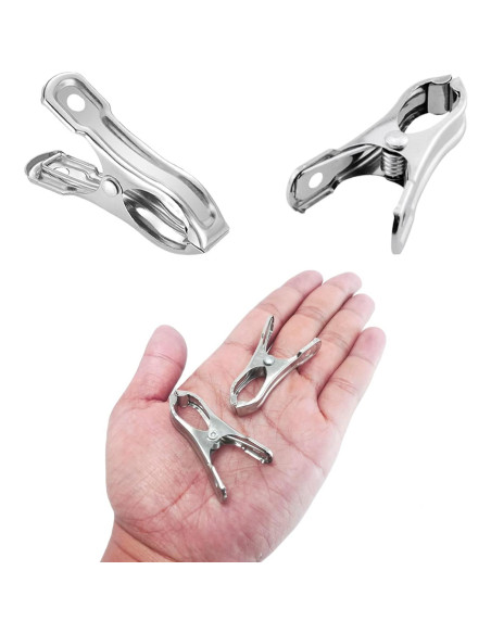 20 Clips de Jardinería Samhopo de Acero Inoxidable 5.08 cm