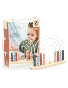Ábaco de Madera Speedy Monkey 31.75x24.64cm, Cuentas Coloridas