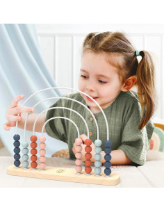 Ábaco de Madera Speedy Monkey 31.75x24.64cm, Cuentas Coloridas 2