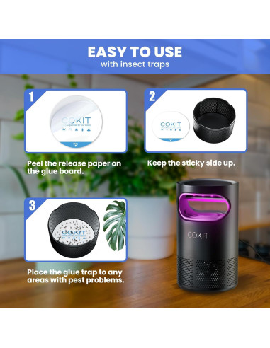 Paquete de 12 almohadillas adhesivas COKIT para trampas de insectos 10.16 cm