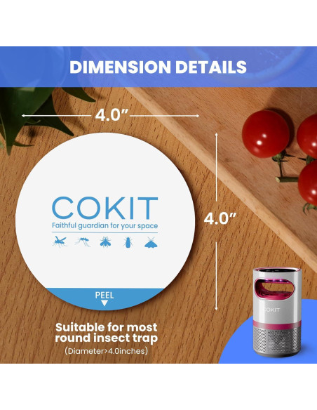 Paquete de 12 almohadillas adhesivas COKIT para trampas de insectos 10.16 cm