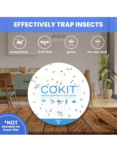 Paquete de 12 almohadillas adhesivas COKIT para trampas de insectos 10.16 cm