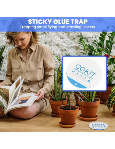 Paquete de 12 almohadillas adhesivas COKIT para trampas de insectos 10.16 cm