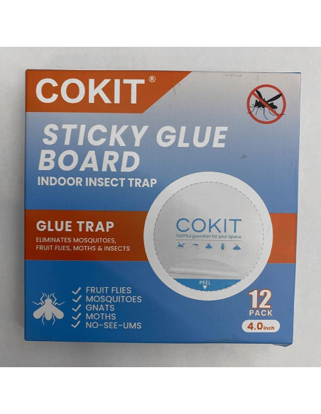 Paquete de 12 almohadillas adhesivas COKIT para trampas de insectos 10.16 cm