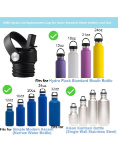 Tapa de Paja KMN para Hydro Flask Boca Estándar 18-24 oz 2