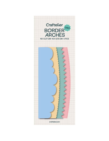 Set de 4 Troqueles de Borde Arco Craftelier 16x2.3cm