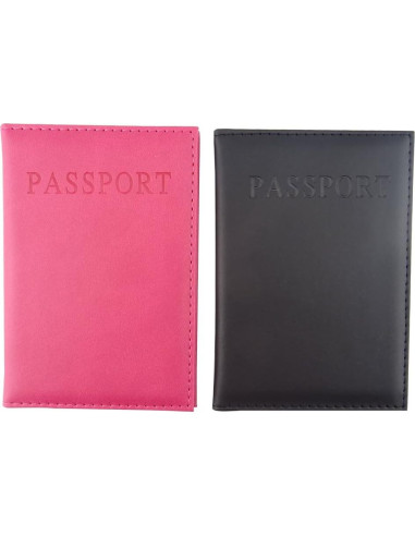 Funda de Pasaporte Honbay 2PCS Cuero Artificial Unisex