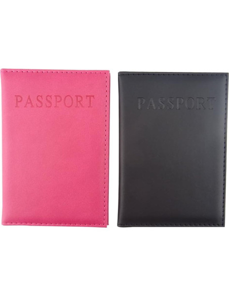 Funda de Pasaporte Honbay 2PCS Cuero Artificial Unisex