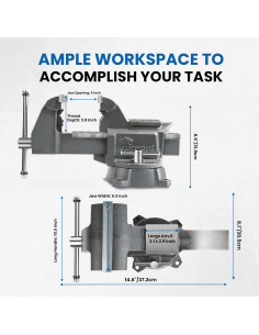 Prensa de Banco Forward CR60A 6.5" Hierro Dúctil Pesada 2