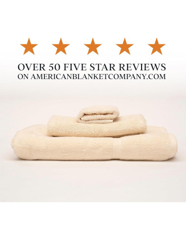 Toallas de baño 100% algodón Champagne American Blanket - 2 paños 33x33 cm