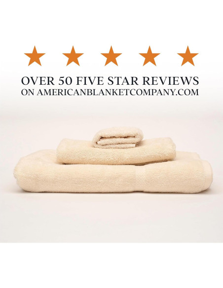 Toallas de baño 100% algodón Champagne American Blanket - 2 paños 33x33 cm
