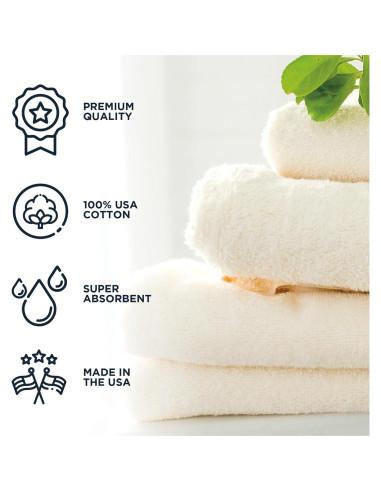 Toallas de baño 100% algodón Champagne American Blanket - 2 paños 33x33 cm