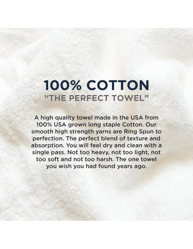 Toallas de baño 100% algodón Champagne American Blanket - 2 paños 33x33 cm